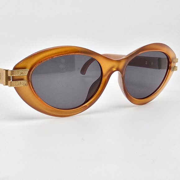 Christian Dior 2905 10 Crystal Burnt Orange Gold Frame Grey Lens Sunglasses 53mm main image 10